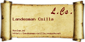 Landesman Csilla névjegykártya